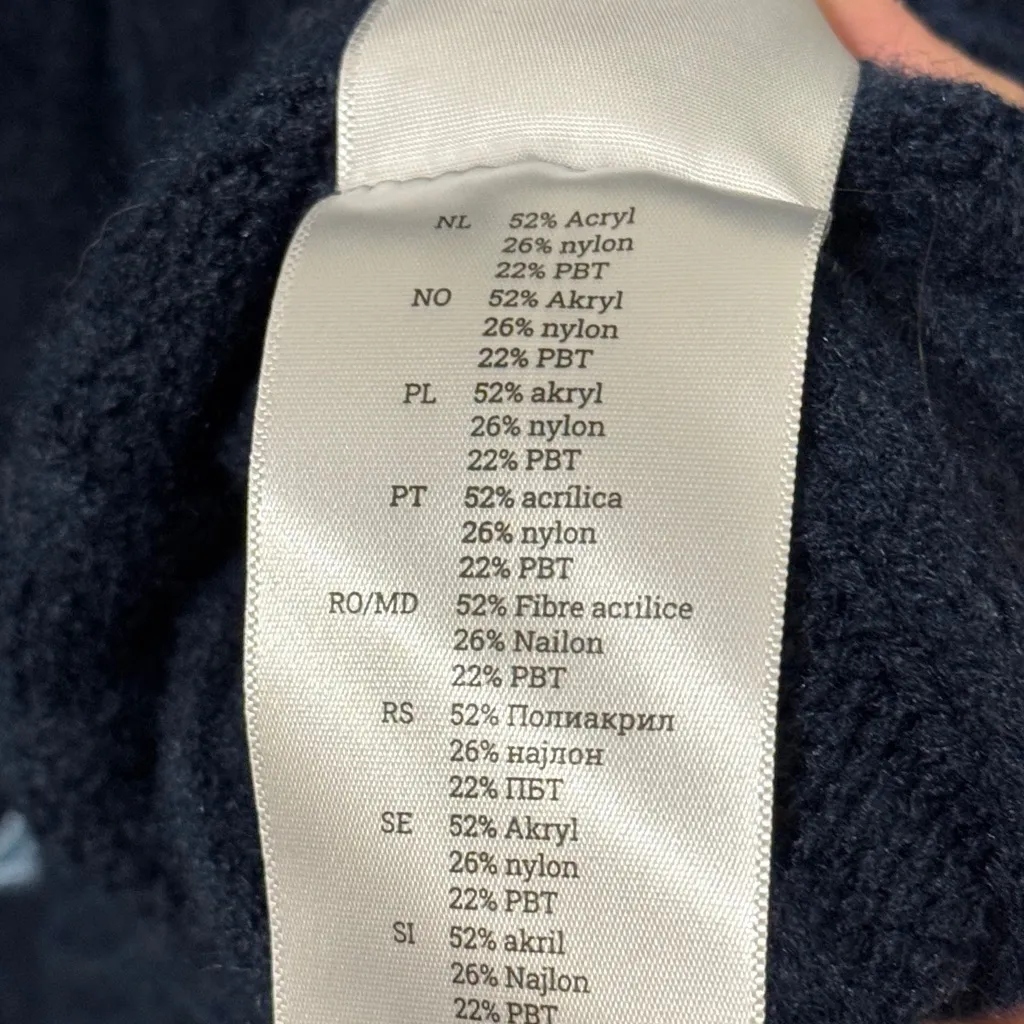 Official Taylor Swift Midnight Cardigan Size Medium Large Navy Blue Cable Knit - Image 7