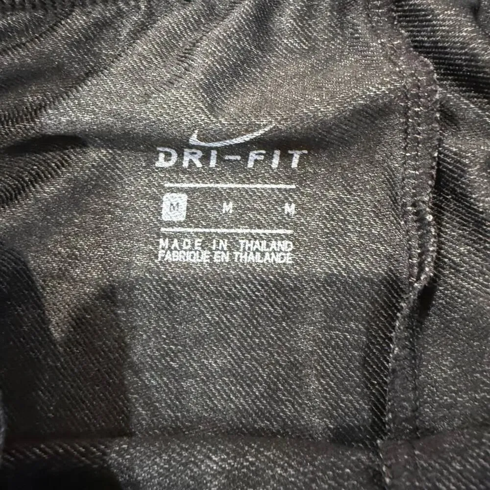 Nike Dri-Fit Athletic Performance Shorts Logo Waistband Womens Medium Gray/Black - Image 4