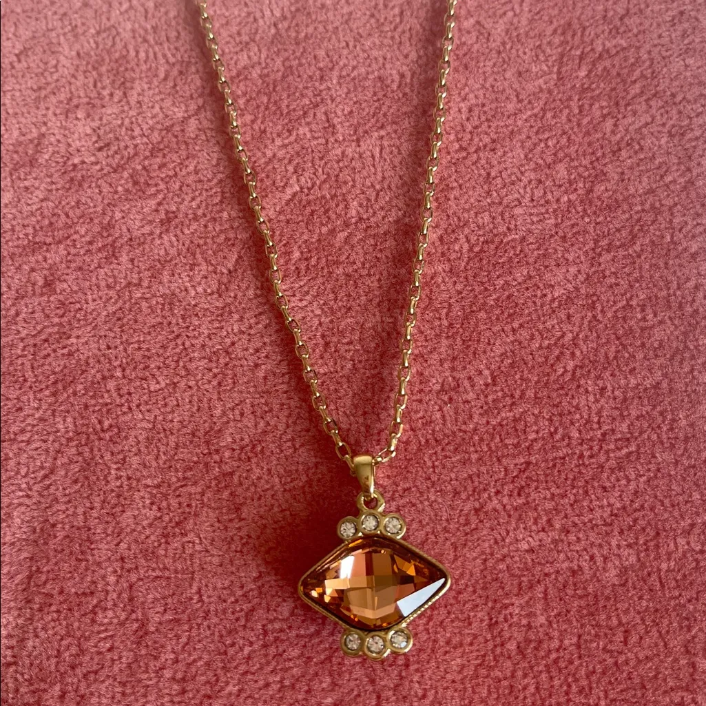 Chic Gold and Brown Nice & Bella Pendant Necklace Set - Image 3