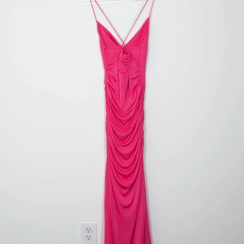 Princess Polly Pink Ruched Bodycon Maxi Dress Womens Size 2 Feminine Party Event - Image 7