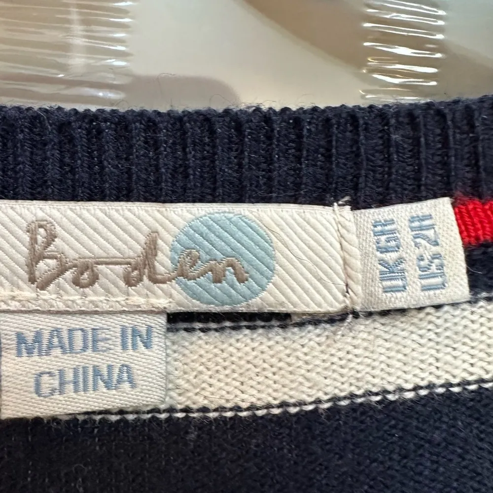 Boden Navy & White Stripe Wool Blend Sweater Dress Women’s Size 2R US - Image 6