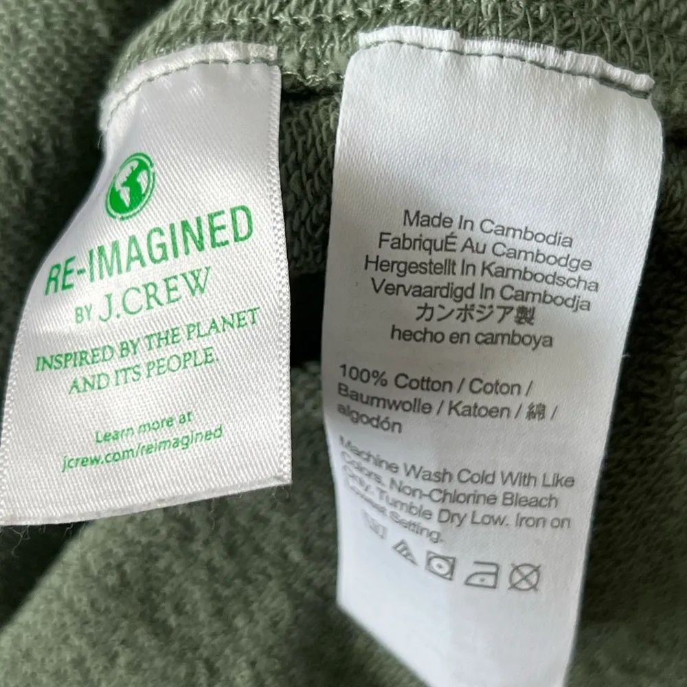 J. Crew Women’s University Terry Long Half Zip Tunic | Pale Green | XS - Image 5