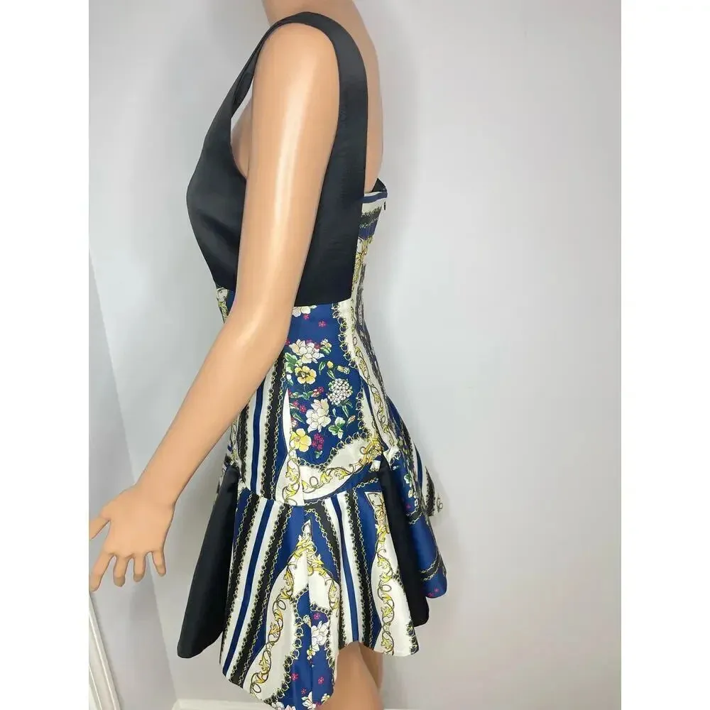 Eliatt Floral print fit and flare cocktail minidress size S Baroque print - Image 3