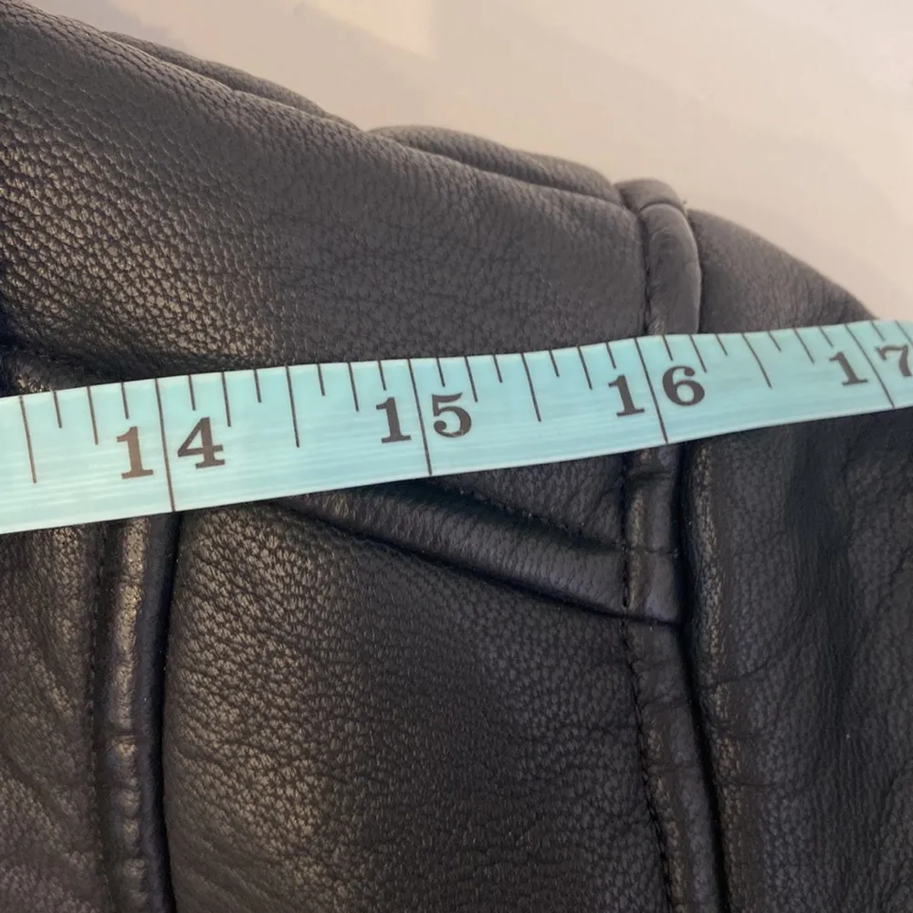 Vigoss Long Sleeve Long Length Faux Leather Jacket Asymmetric Zipper EUC Sz M - Image 10