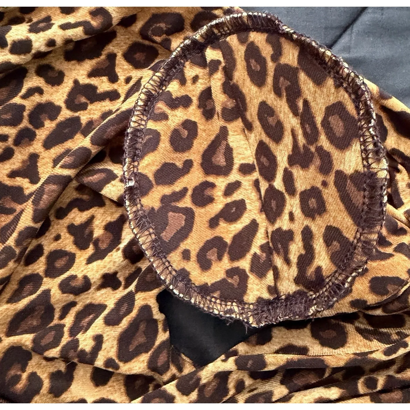 Lauren Ralph Lauren Womens 10 Leopard Faux Wrap Midi Dress Mob Wife - Image 14