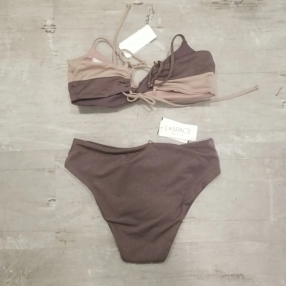 💕L*SPACE💕 Shimmer Bikini Set Ringo Bikini Top + Nancy Lee Bikini Bottom XL NWT - Image 15