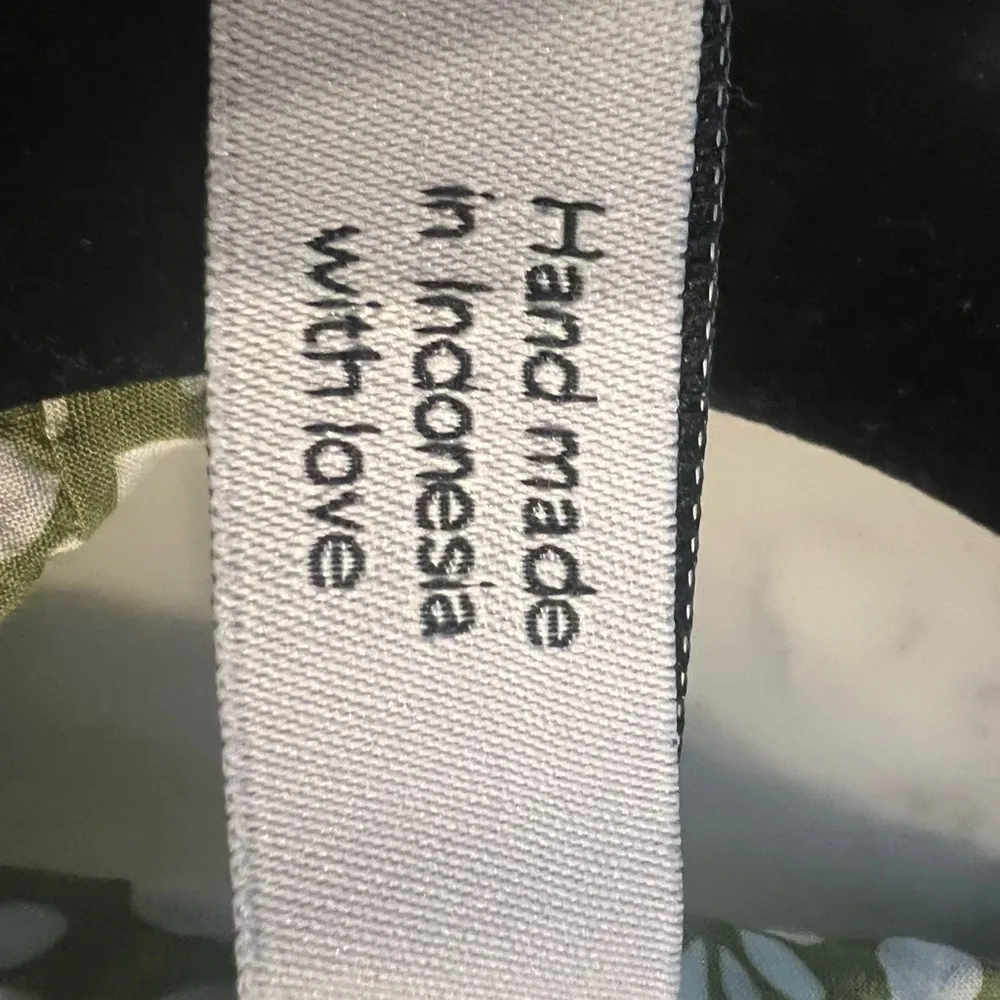 Bali Cargo Company Women’s Dress Floral Green Bohemian Medium - Image 7