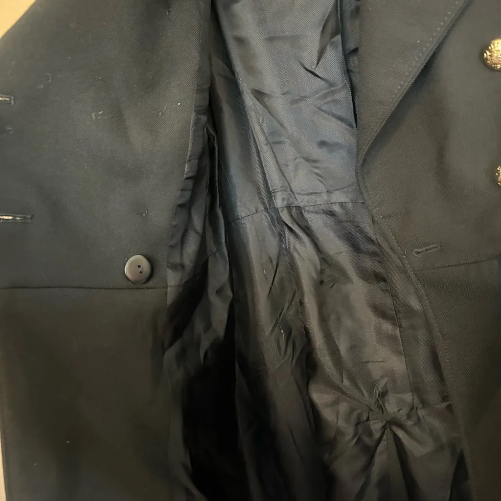 ZARA Peacoat trench Jacket size Small black coat - Image 10