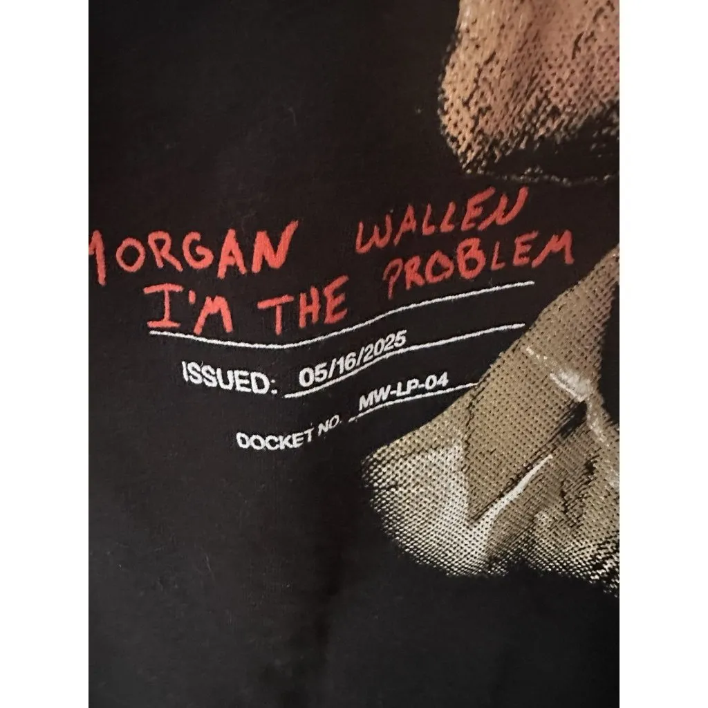 2025 Target Exclusive Morgan Wallen I’m The Problem Short Sleeve Tee Size Medium Black - Image 3