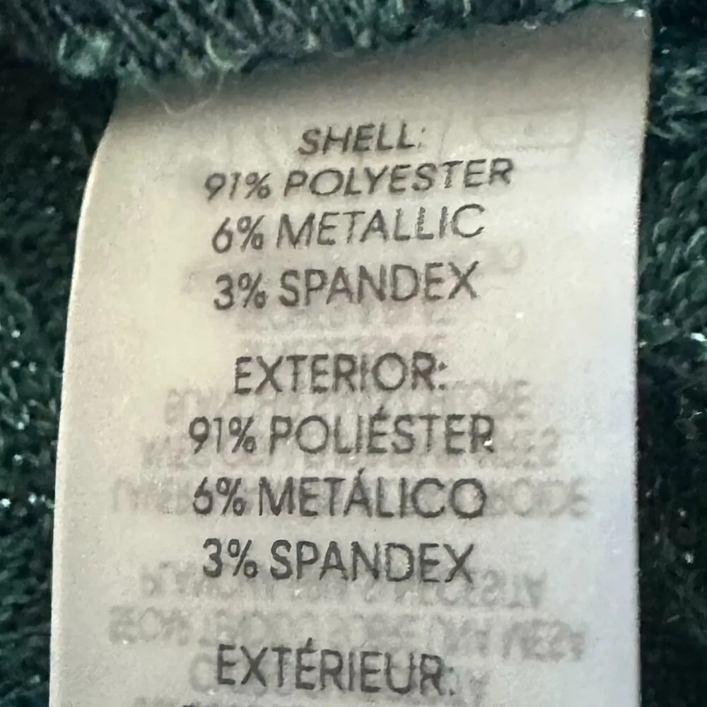 Calvin Klein Emerald Green Pullover Sweater Glitter Sparkle Size Small Women's - Image 10