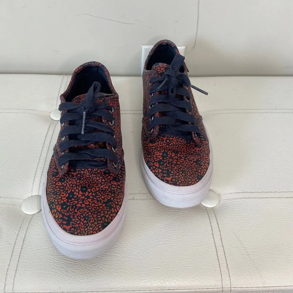 VANS New Era Camden Red Navy Geometric Sneakers Size 10 Women 8.5 Men - Image 8