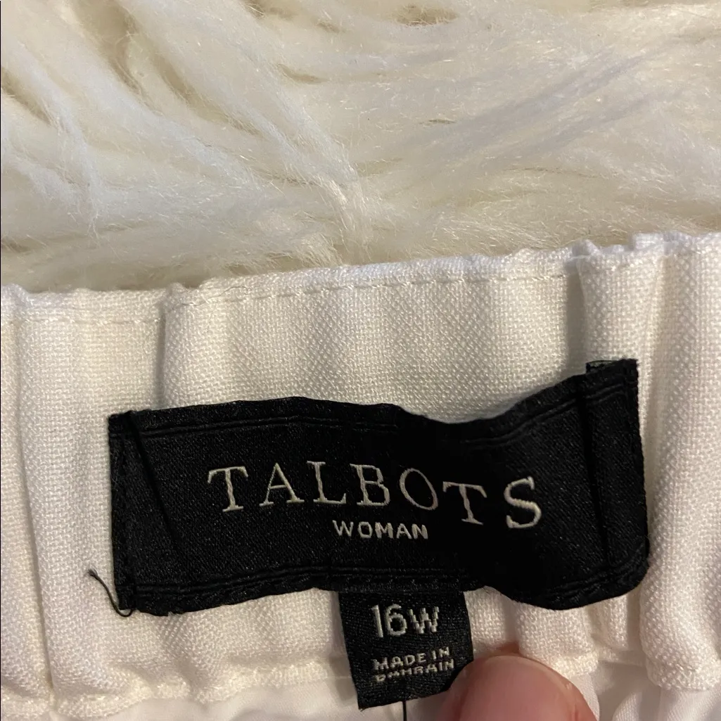 Talbots Hollywood White Dress Pants size 16W brand new inseam 28” zipper side - Image 7