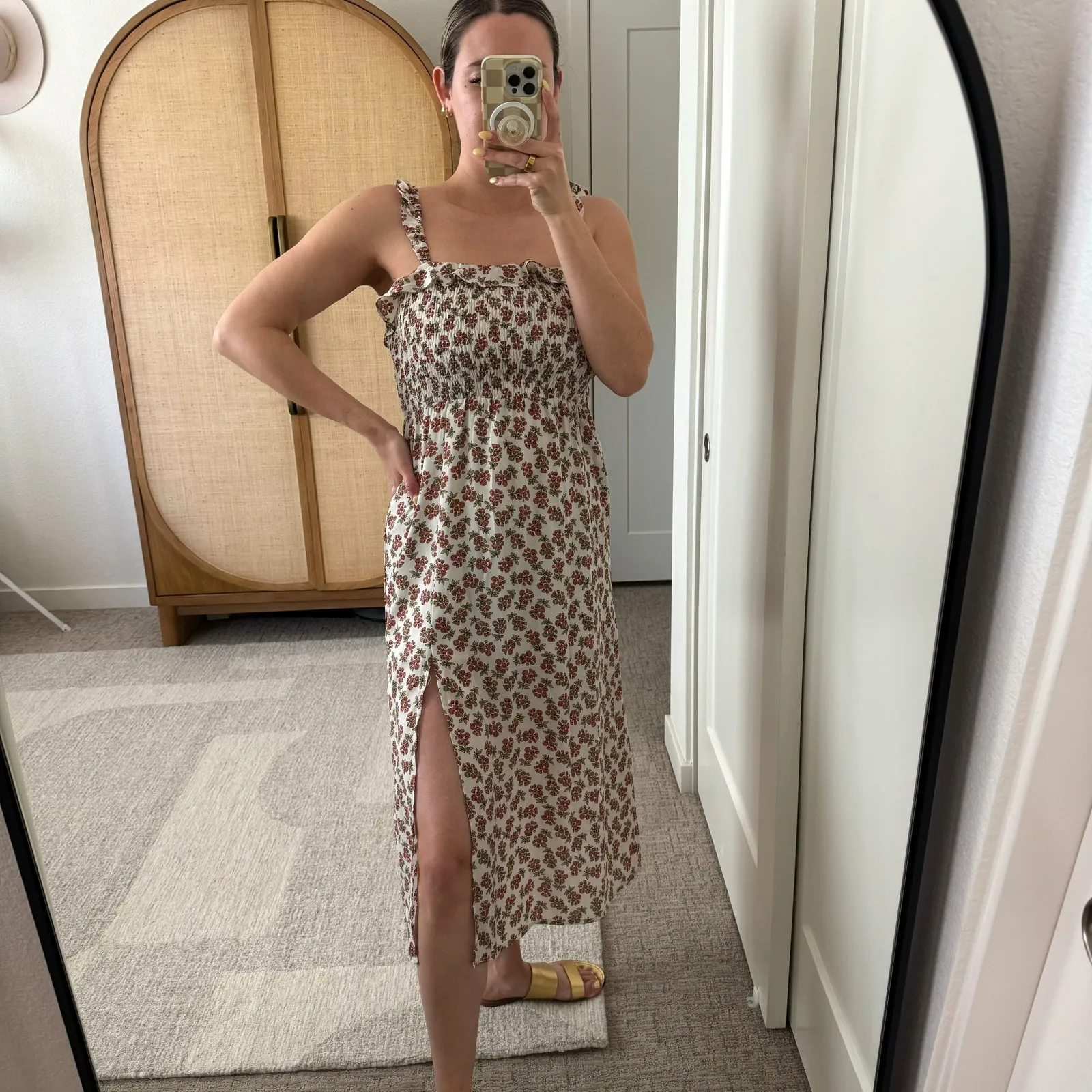 Cloud Ten White Floral Midi Dress - Image 11