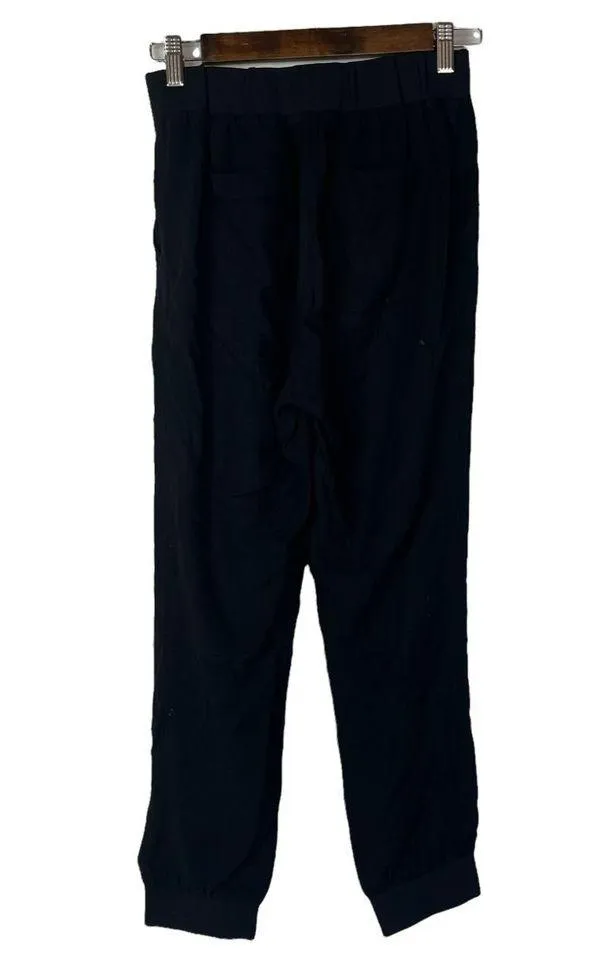Madewell Black Pull On Track Pant Lightweight Jogger Trousers XS - Image 2