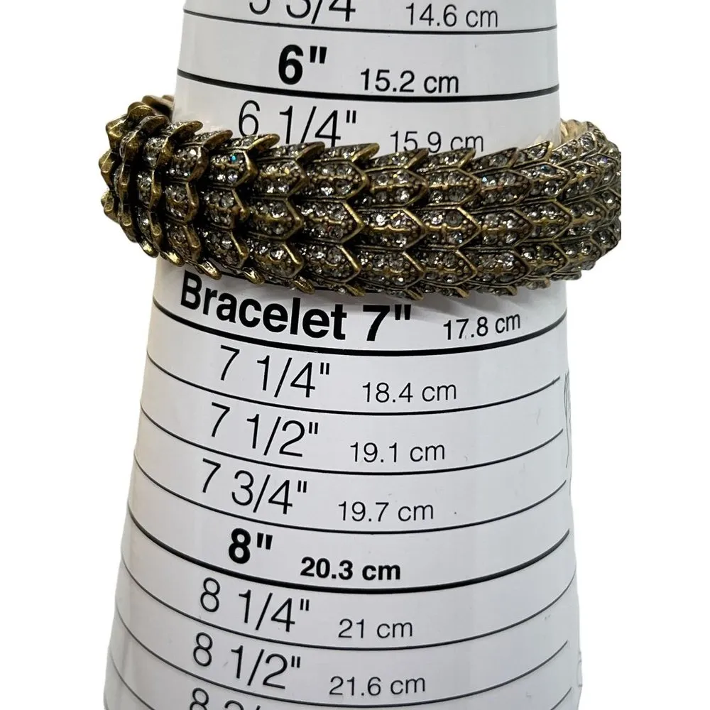 6 Piece Jewelry Lot Gold Tone Earrings Bracelet Necklace Rhinestones Dangle - Image 7