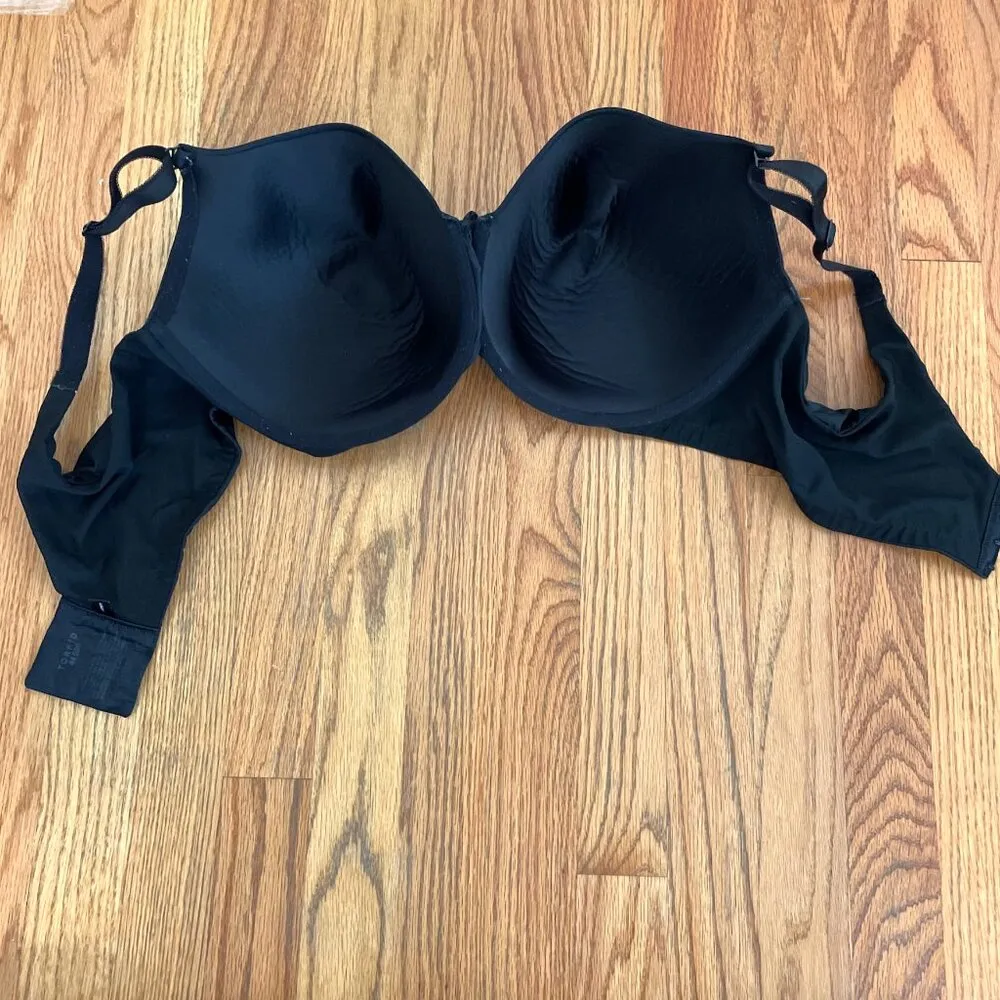 TORRID Plus Size Perfect T-Shirt Bra Solid Black Bow w/ Cutout Underwire 44DDD - Image 10