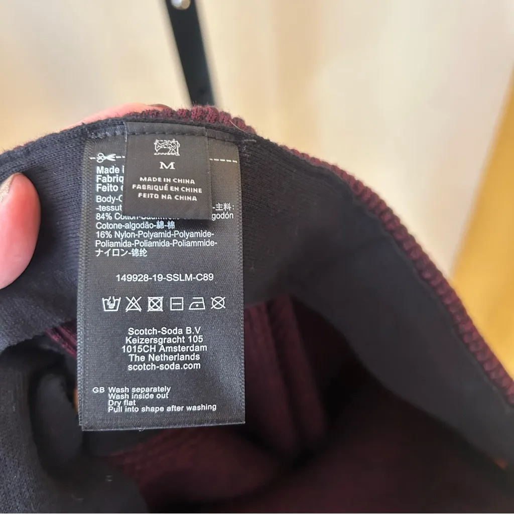 Scotch & Soda Dans La Nuit Fitted Ribbed Knit Skirt Side Stripes Bodycon Size M - Image 9