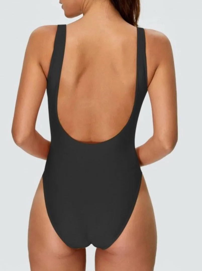 Zaful Black One Piece Swimsuit - Image 2
