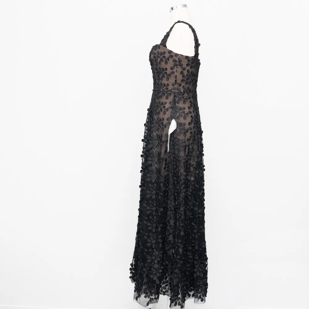 Dress The Population Anabel Gown Black Nude Medium - Image 6