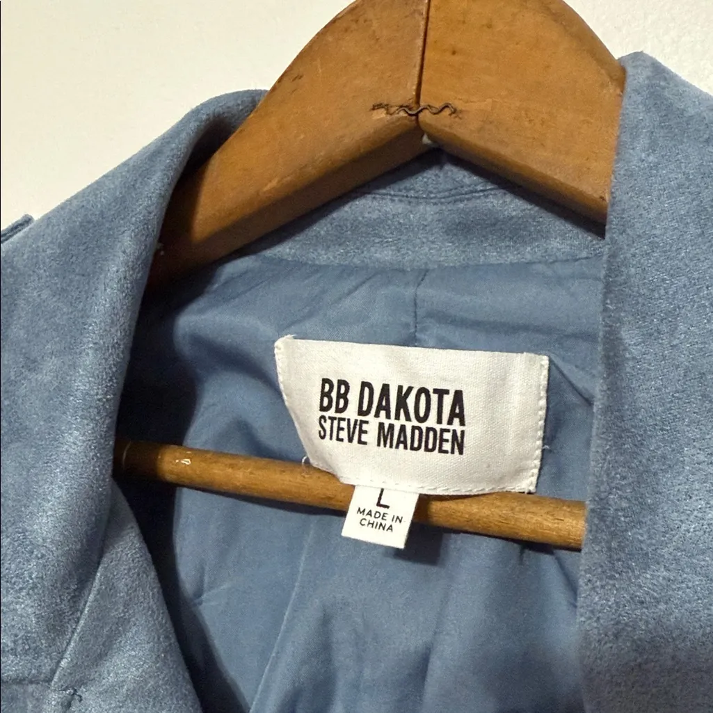 NEW BB DAKOTA STEVE MADDEN VEGAN FAUX SUEDE MOTO JACKET - Image 5