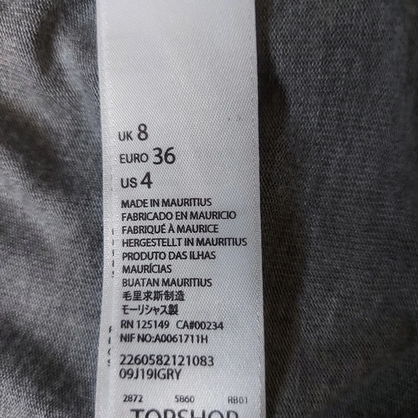 TOPSHOP Gray Crew Neck Tank Top S Casual Comfy Classic Minimalist Norrmcore - Image 8