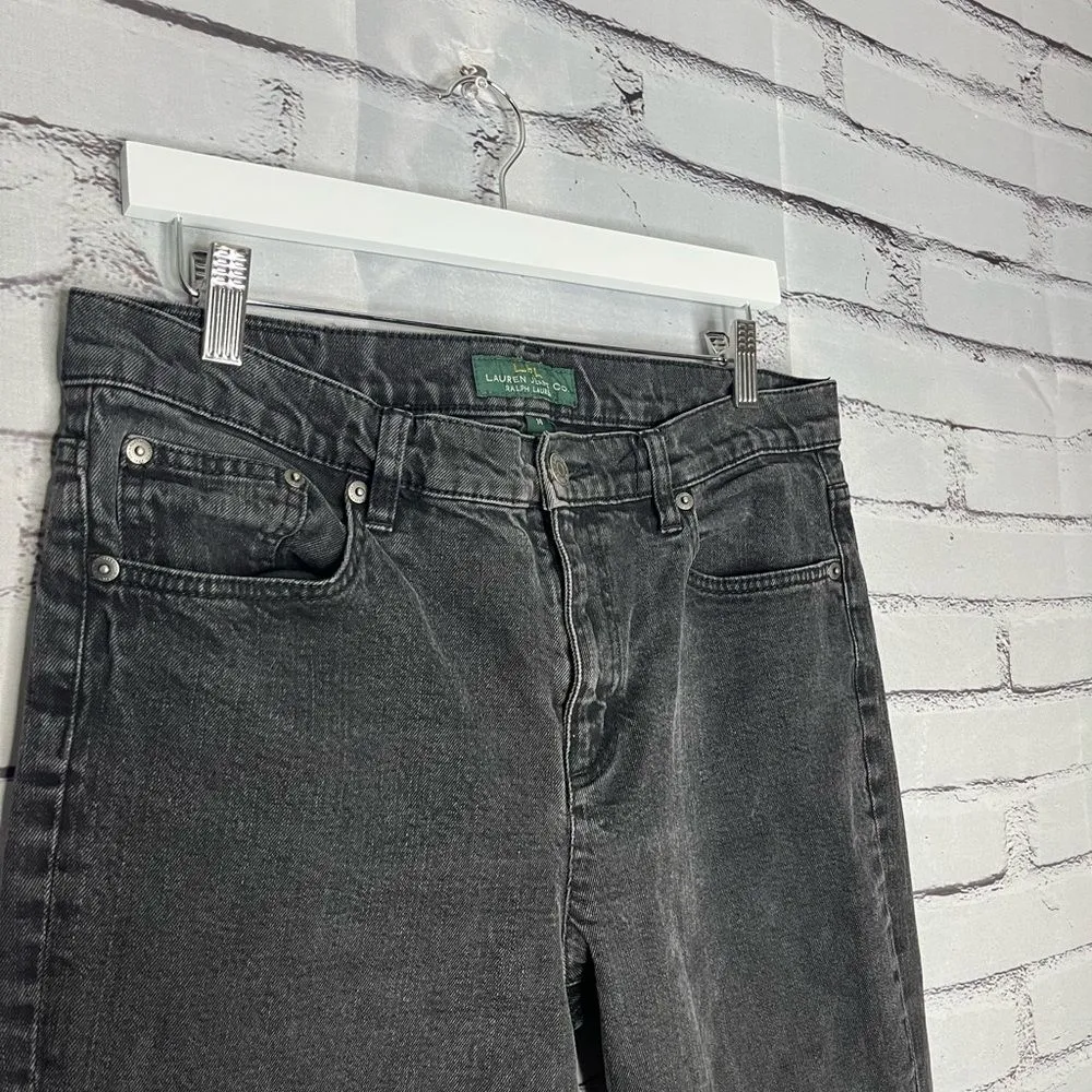 Lauren Ralph Lauren Black Classic Bootcut Jeans Sz 14 Stretch Denim Mid - Image 3