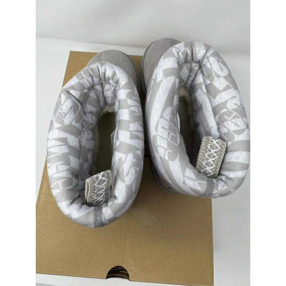 UGG Classic Mini Jersey Suede Boots Plush Winter Stripe Gray Women Size 6 New - Image 6