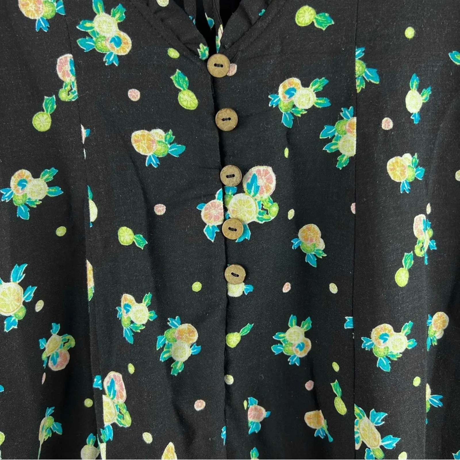 Free People Like a Lady Fruit Print Mini Dress XS Citrus Blooms - Image 7