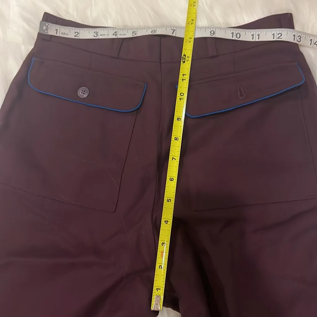 Vintage Mondi burgundy pant w side tuxedo stripe Purple Size 4 - Image 11