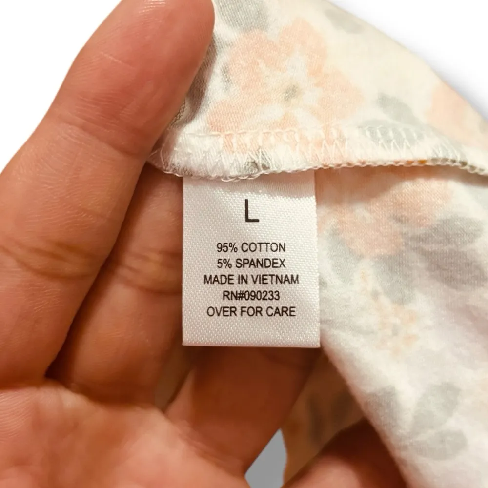 PacSun White Multicolor Floral Cropped Halter Top - Size Large - Image 7