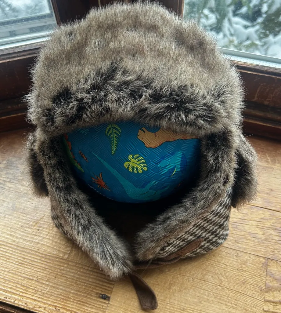 Manhattan Hat Company Houndstooth Trapper Hat with Faux Fur Women’s One Size Black - Image 1