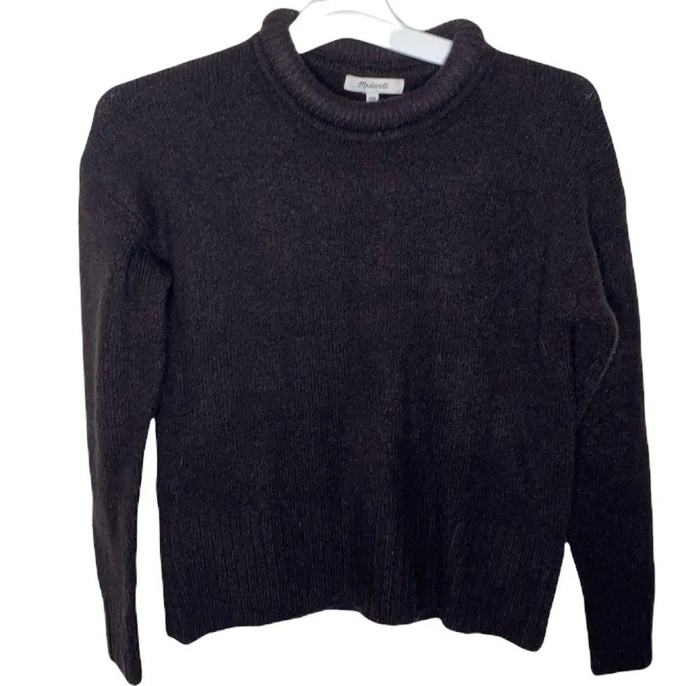 Madewell Fulton Pullover Rollneck Sweater in chocolate color size XXS - Image 22