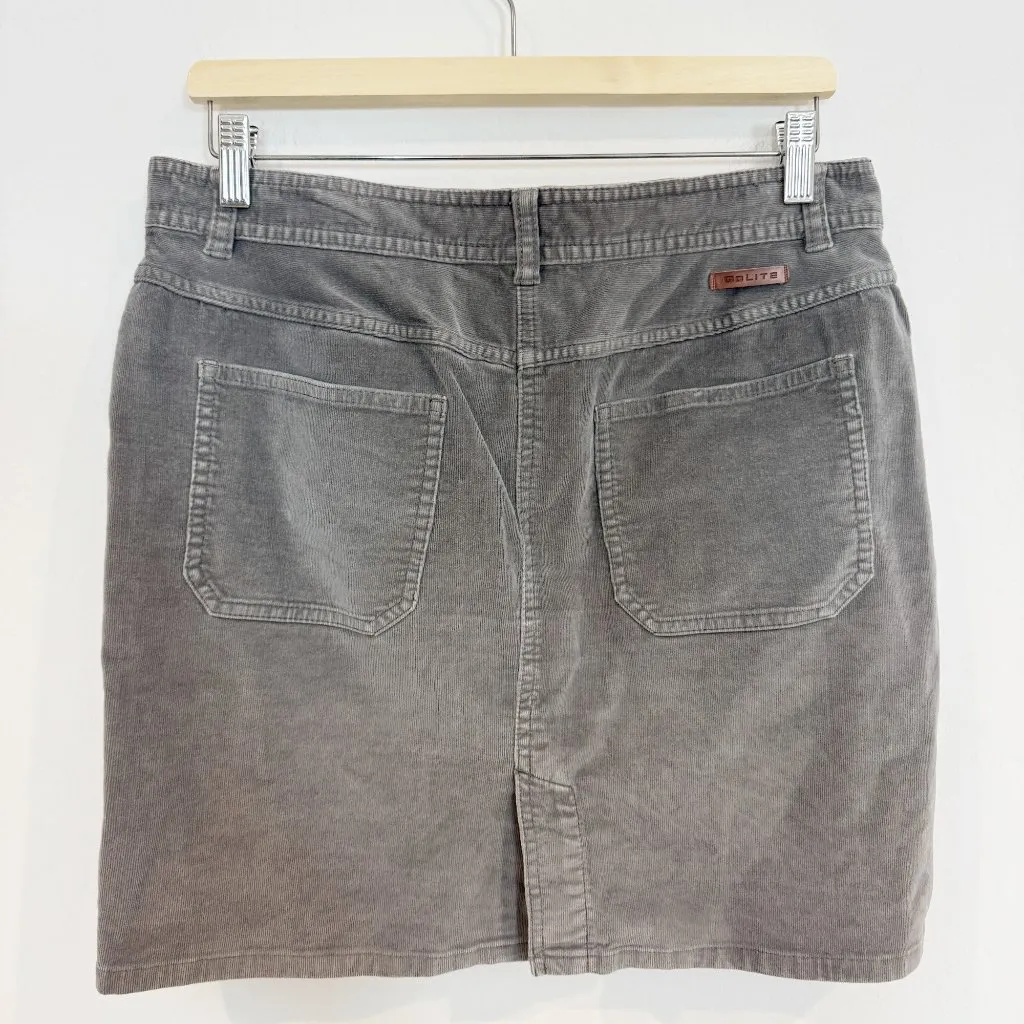 GoLite Women's‎ Gray Corduroy High Rise Casual Skirt Size 10 - Image 7