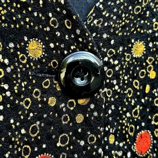 Women's Dark Academia Cottage Office Core Black Gold Red Cardigan Sz 1X - Image 4