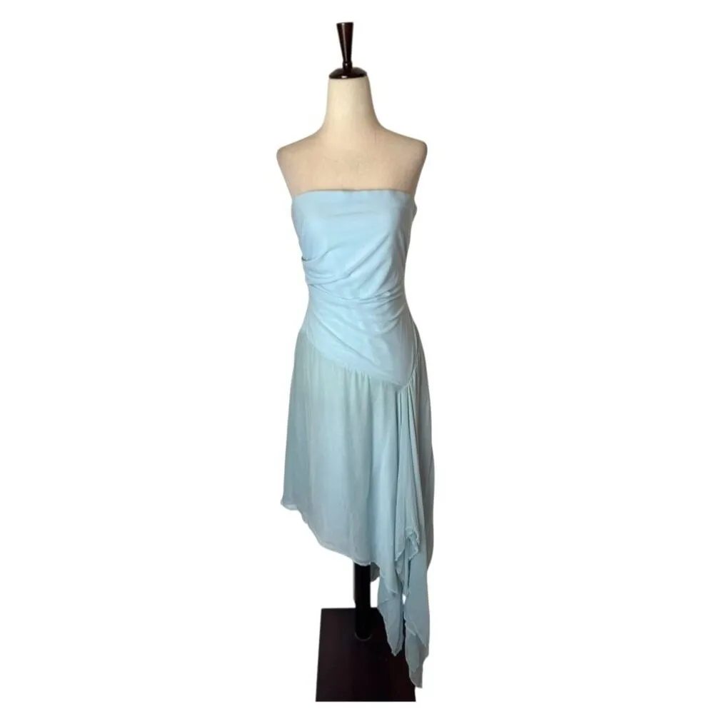 Bec+Bridge Dress Women 10 Dolphin Blue  Elzette Strapless‎ Asymmetric Midi NWT - Image 3