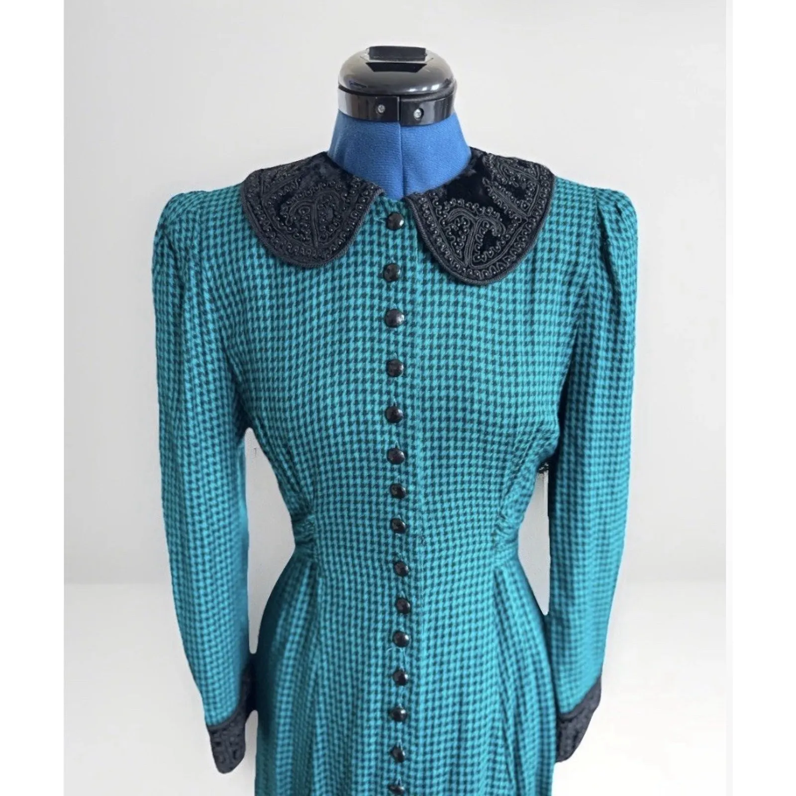 Vintage Sarah Elizabeth Dress Size 12 Blue - Image 3