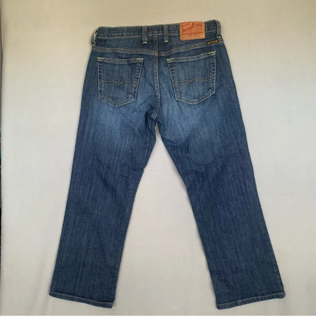 Lucky Brand Crop Jeans Sz 4 Ladies Cropped Med Blue Denim - Image 4