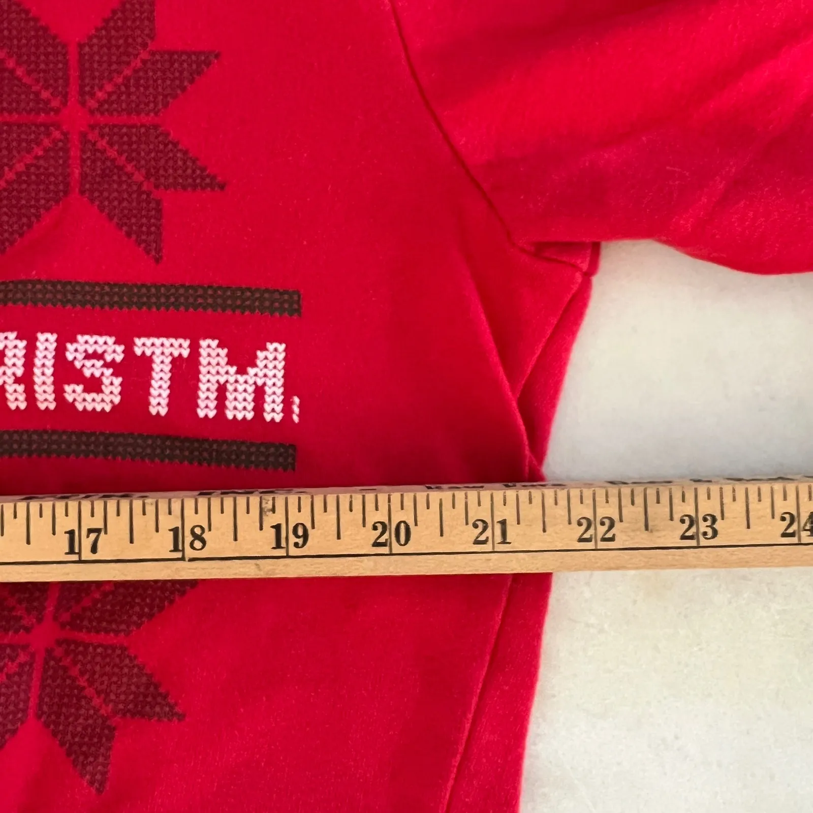 Womens Red Pugly Christmas Sweater Pug Dog Holiday‎ Crewneck Sweatshirt Top Size M - Image 3