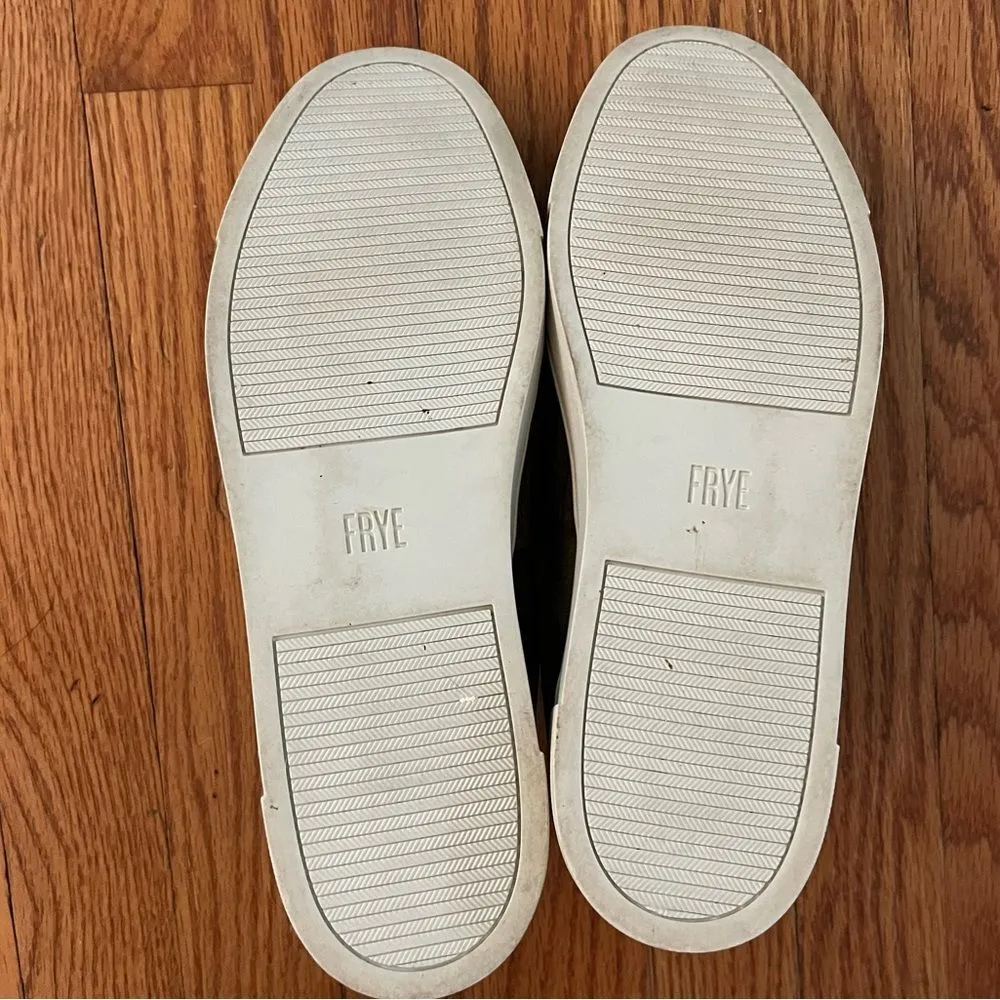 Frye | Women's Ivy Gore Distressed Leather Slip-On Sneakers in Brown Size 8.5 - Image 4