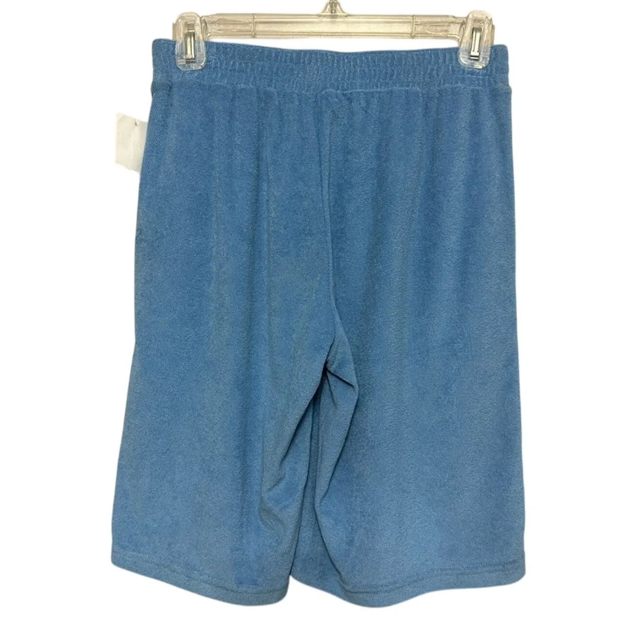 BP. Womens Jogger Shorts Blue Pocket Mid Rise Pull On Elastic Waist Terry XS New - Image 4