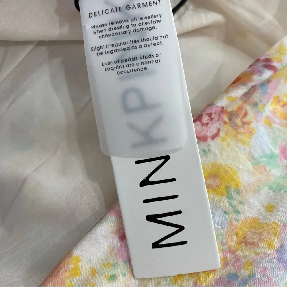 MINKPINK Elvire Floral Romantic Wrap Print Mini Dress Size X-Large - Image 12