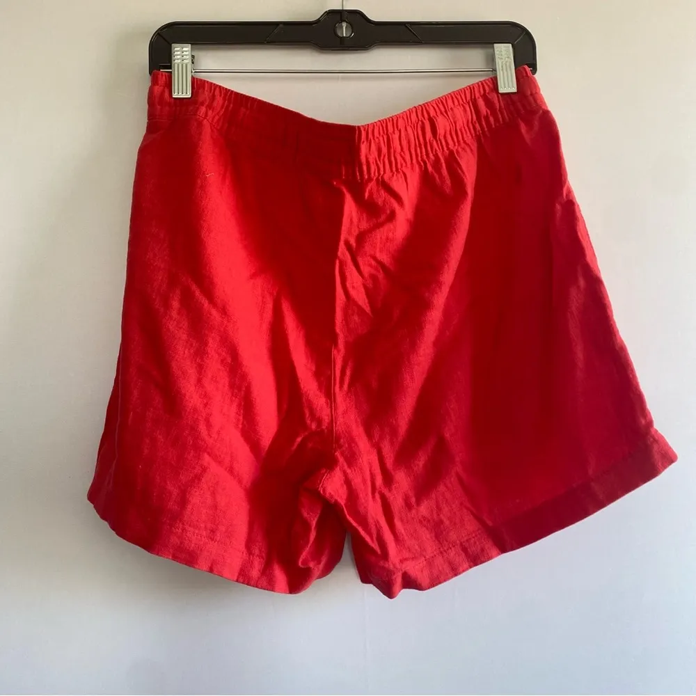 Nautica Red High Waist Shorts with Drawstring - Image 4