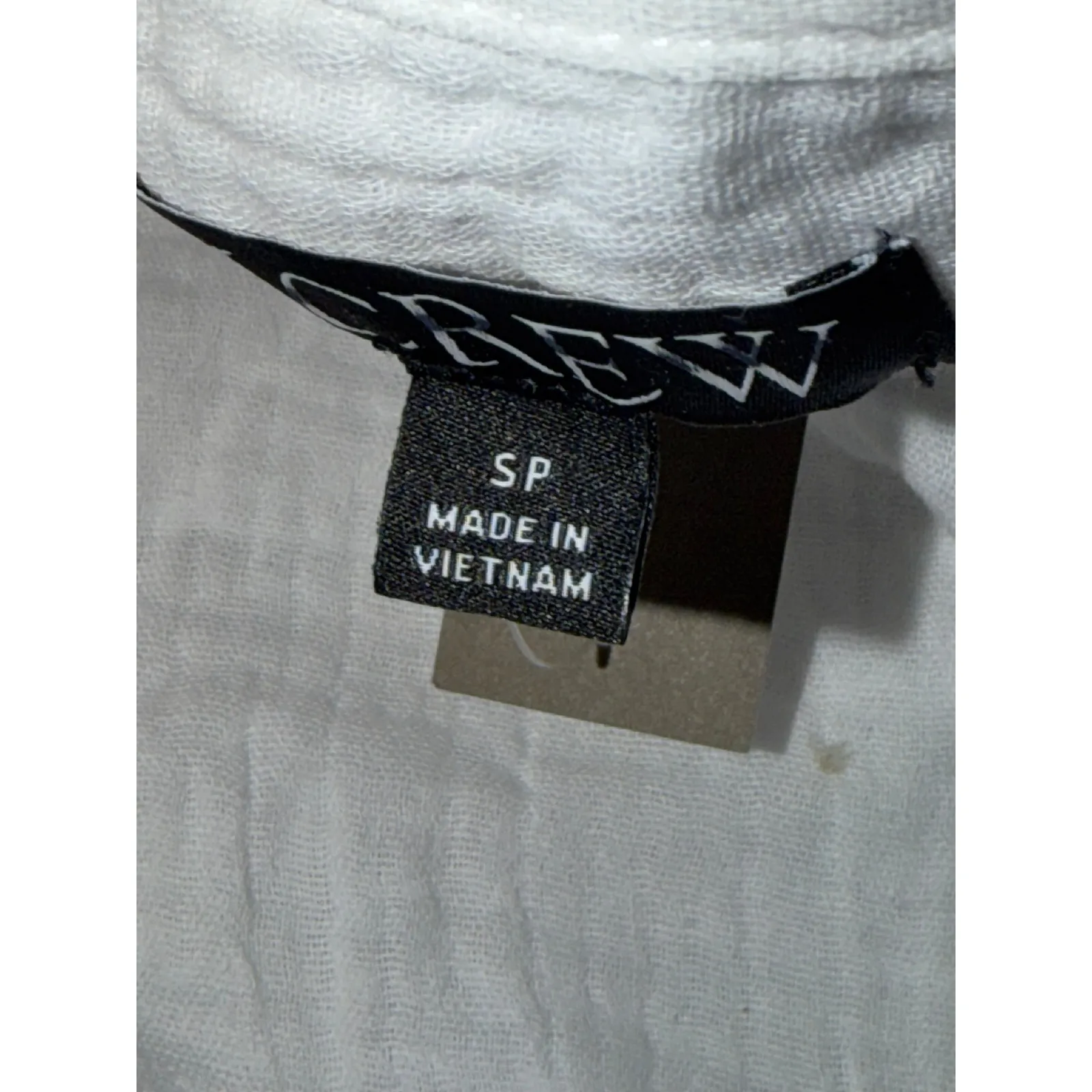 J. Crew White Gauze V Neck Short Sleeve Shirt Dress Women's Petite, Size S, NWT - Image 4