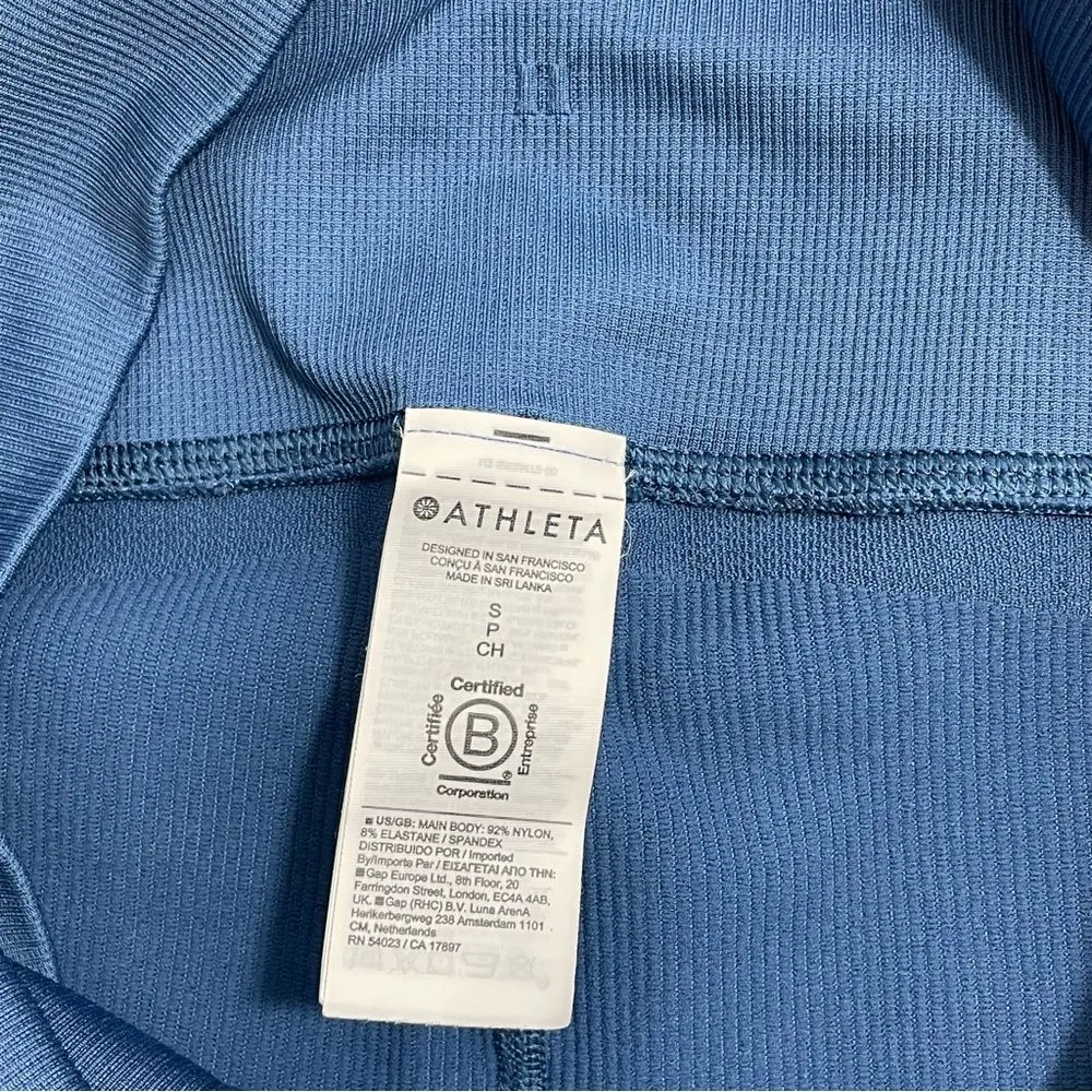 NEW Athleta‎ Aurora Seamless Tight Blue Leggings Size SMALL 533472 Yoga Studio - Image 5