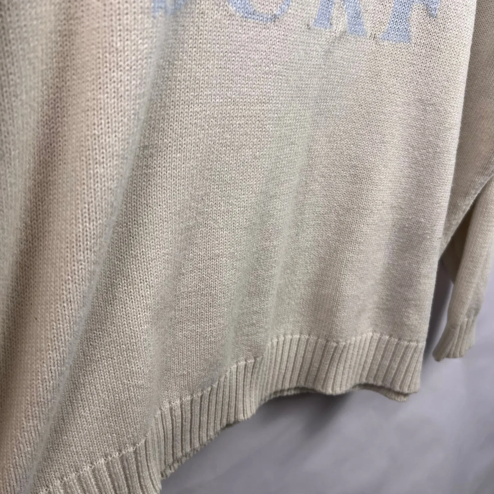 Saltwater Luxe Sun Sand Surf Sweater, Cream, 100% Acrylic Beach Coastal Pullover - Image 9