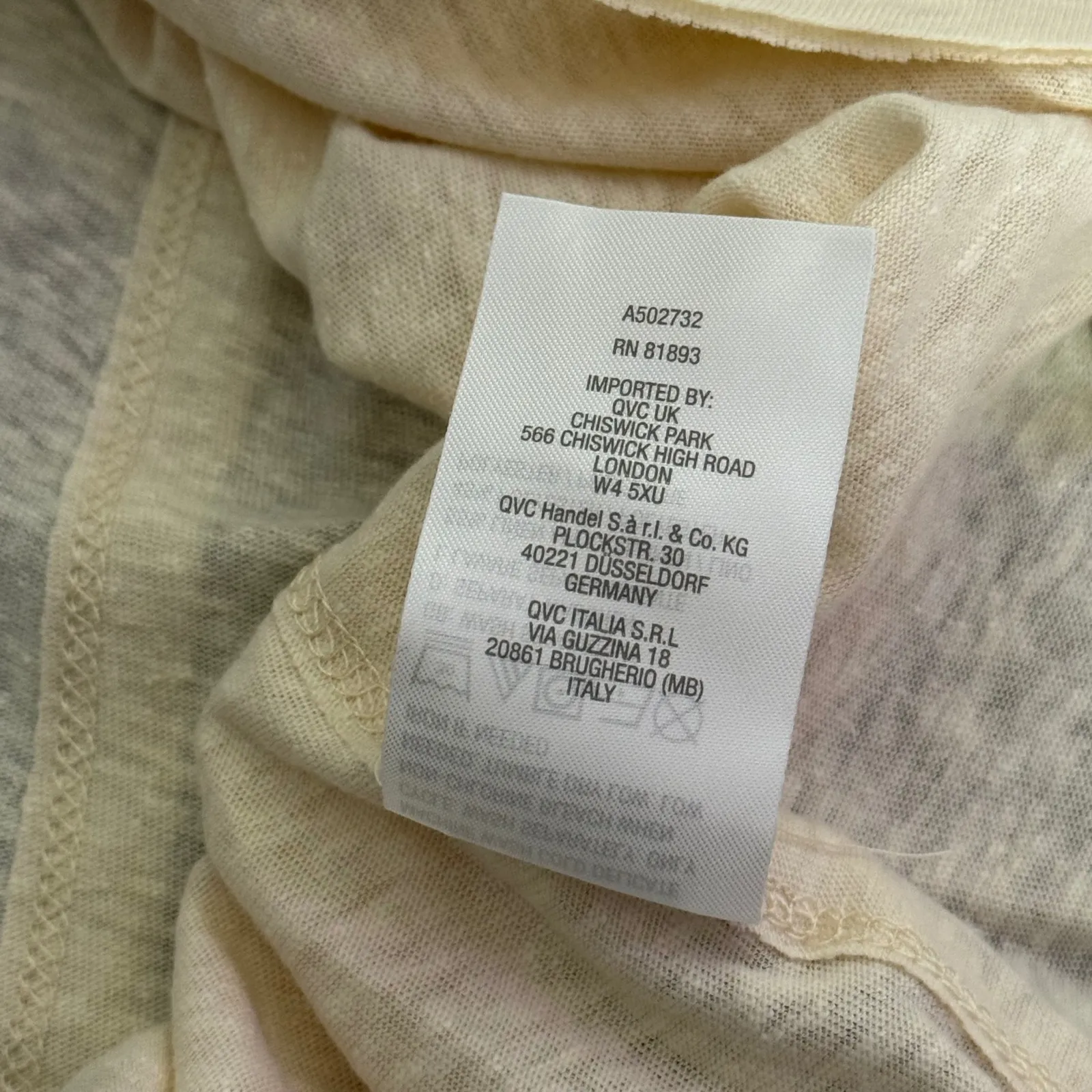 Peace Love World Flax Linen Slub Knit Flowy Tee Size M Minimalist Coastal BOHO - Image 6