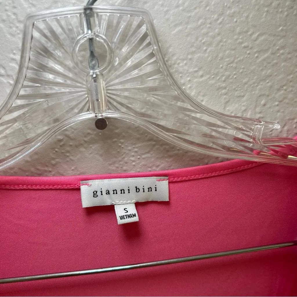 Gianni Bini Pink Mini Bodycon Dress women’s small long sleeve bright party girly - Image 3