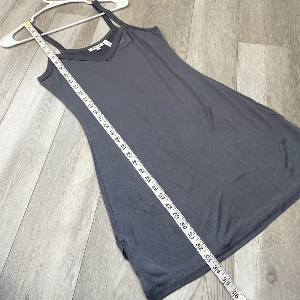 Vintage Silk Dress slip knit mini womens Gray (small) classic loungerwear party - Image 6