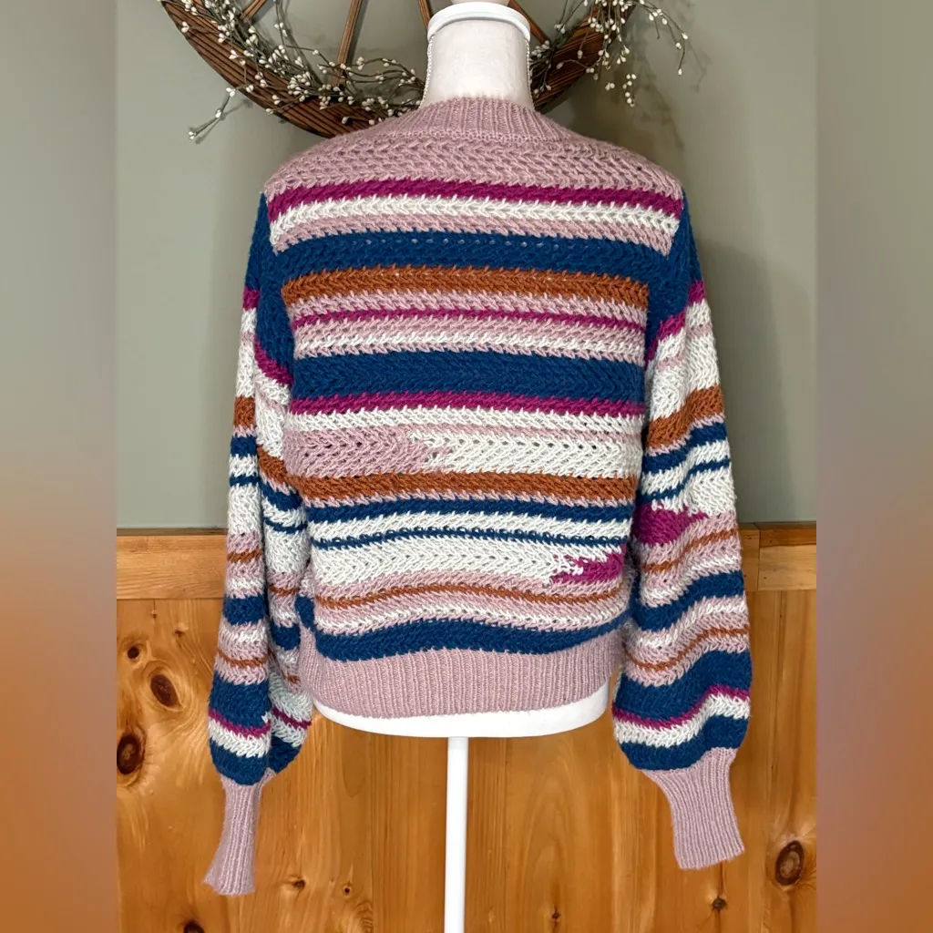 Altar'd State Multicolor Striped Sweater size Small - Image 4