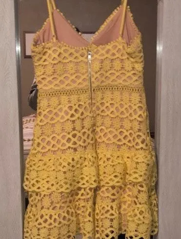 Lulus Yellow Lace Dress - Image 6
